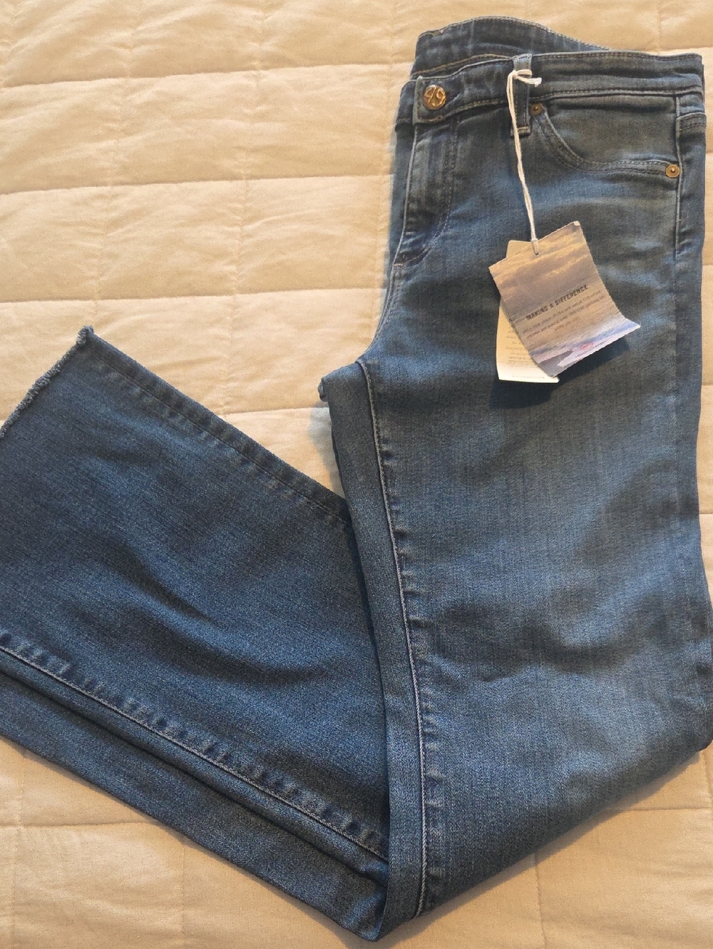 Ag Adriano Goldschmied Medium Blue Flare Jeans